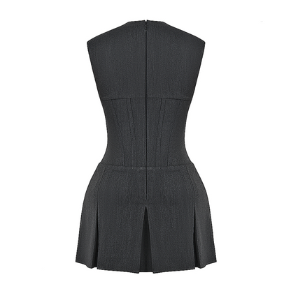 Sylvette – Corset Mini Dress with Pleated Skirt