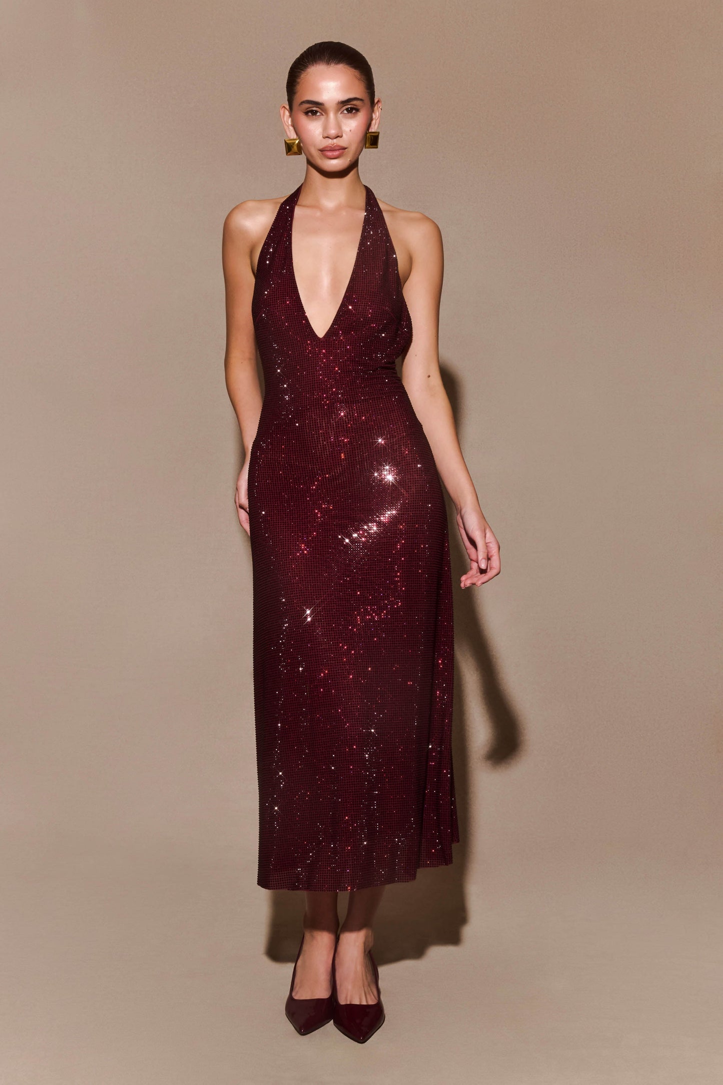 Selina | Sparkle Halter Dress