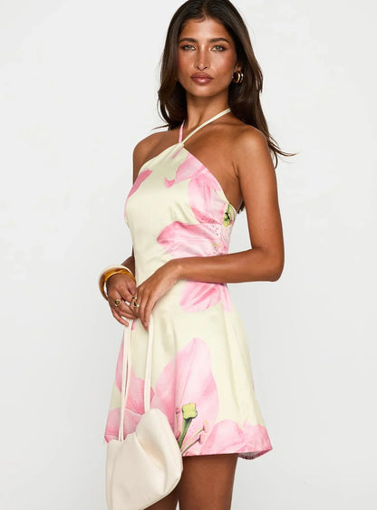 Clara | Halter Mini Dress