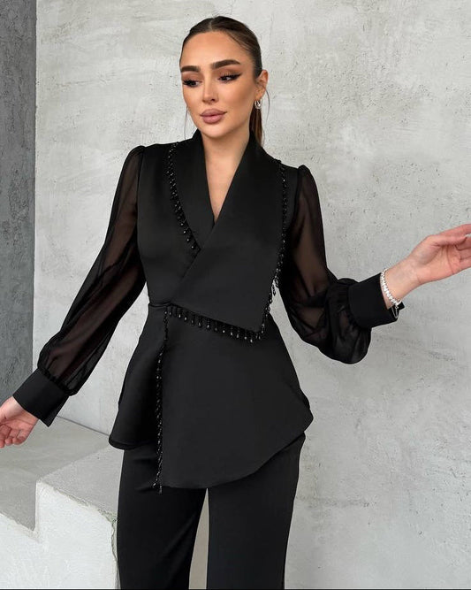 Calina - Rhinestone Two-Piece Set