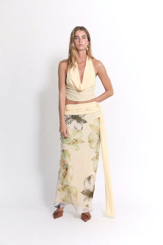 Seren - Cowl Top and Maxi Skirt Set