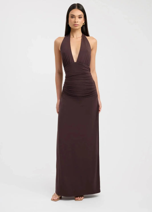 Livette - Backless Neckline Maxi Dress
