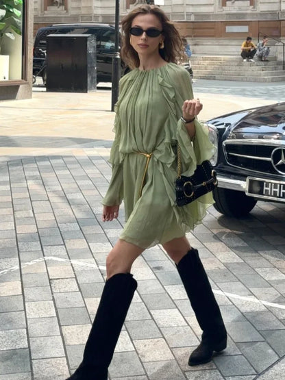 Zafira – Airy maxi dress with layered skirt