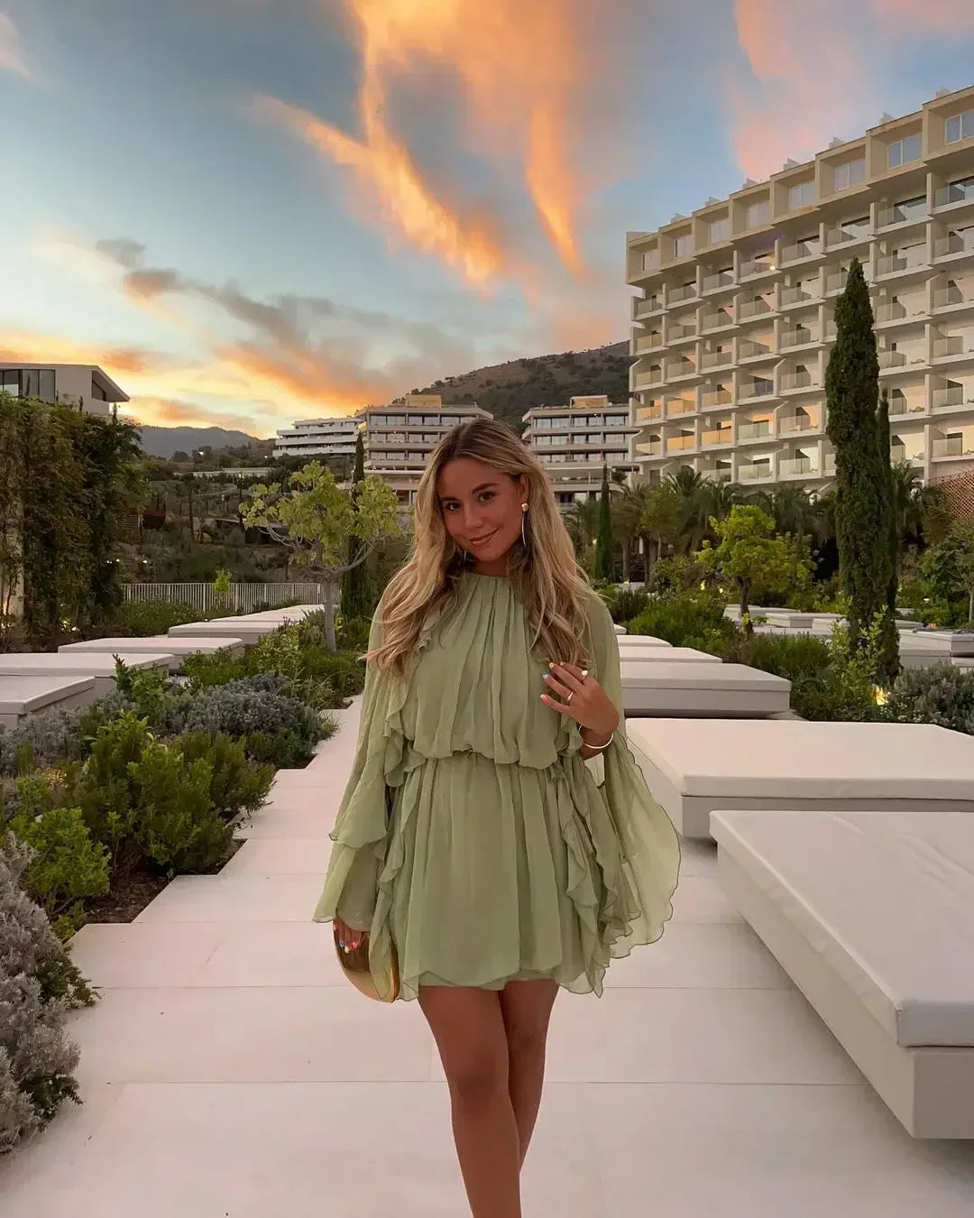 Zafira – Airy maxi dress with layered skirt