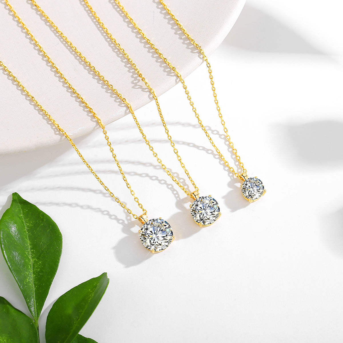 Collier Moissanite Gold Necklace