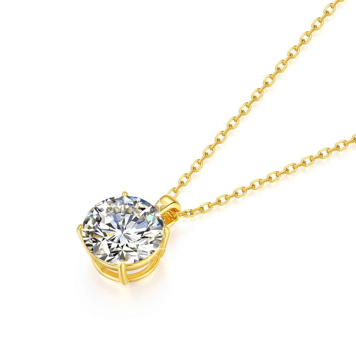 Collier Moissanite Gold Necklace