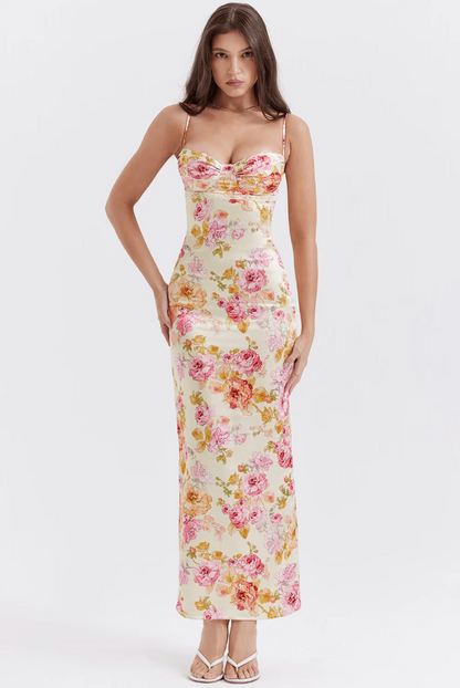 Effie - Enchanting Floral Maxi Dress with Elegant Cut