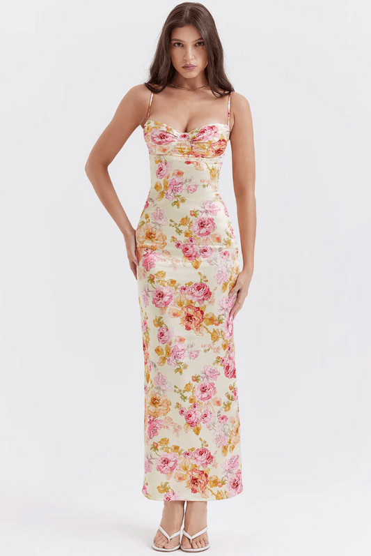 Effie - Enchanting Floral Maxi Dress with Elegant Cut