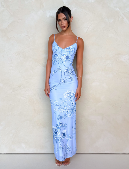 Livette - Ceramic Floral Maxi Dress