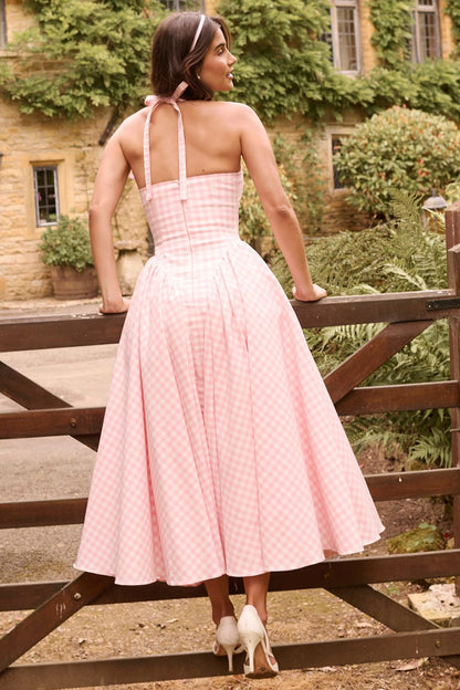 ARIA MIDI DRESS - STRAWBERRY