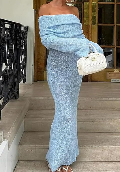 Elara - Elegant Off-Shoulder Maxi Dress