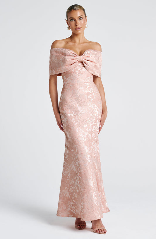 Livette - Bow strapless Maxi Dress