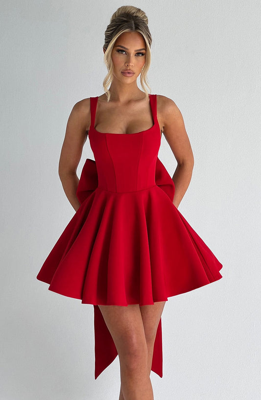 Livette - Bow Tie Mini Dress