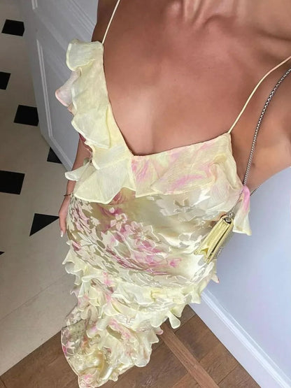 Aureline – Elegant Ruffle Dress with a Playful Touch