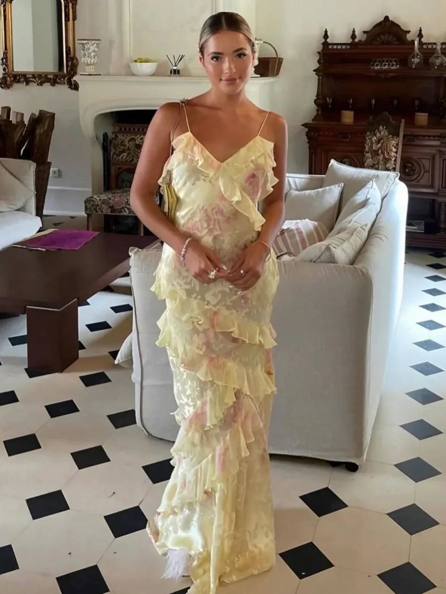 Aureline – Elegant Ruffle Dress with a Playful Touch